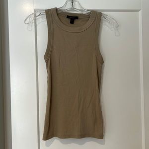 Banana Republic Fitted Ribbed Tank in Maverick Tan
